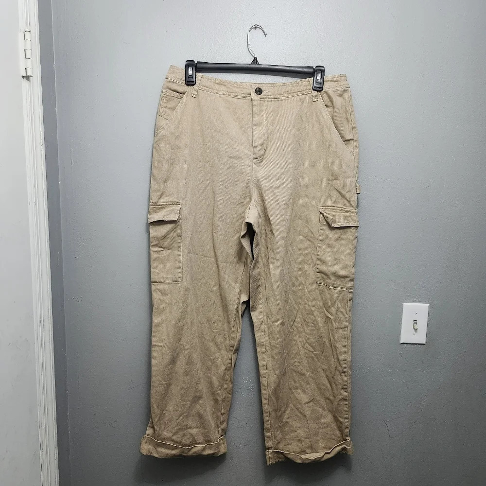 Sandy Liang by Target women's cargo pants size 16 brown tan grunge baggy